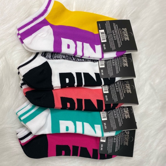 5 Pair Bundle Pink Victoria’s Secret Socks - Picture 10 of 12